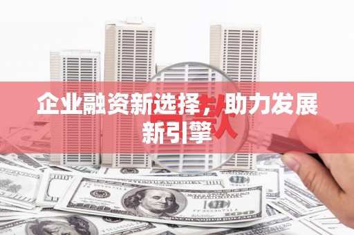 中站企业融资新选择，助力发展新引擎