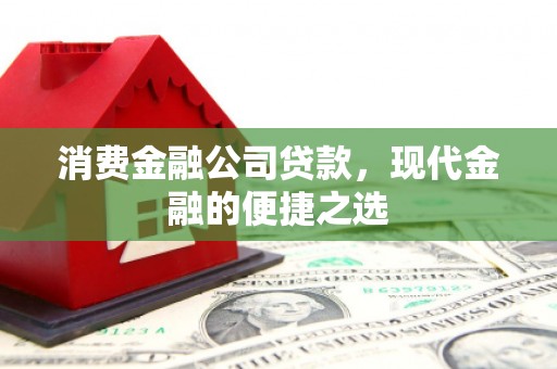中站消费金融公司贷款，现代金融的便捷之选