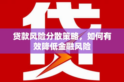 中站贷款风险分散策略，如何有效降低金融风险