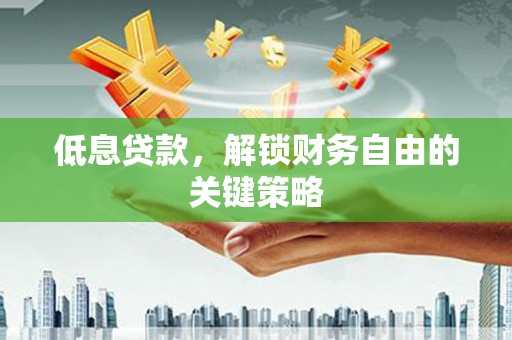 中站低息贷款，解锁财务自由的关键策略