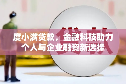 中站度小满贷款，金融科技助力个人与企业融资新选择