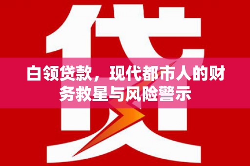 中站白领贷款，现代都市人的财务救星与风险警示