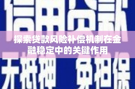 中站探索贷款风险补偿机制在金融稳定中的关键作用