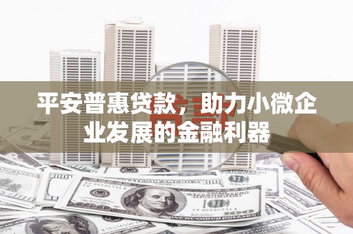 中站平安普惠贷款，助力小微企业发展的金融利器
