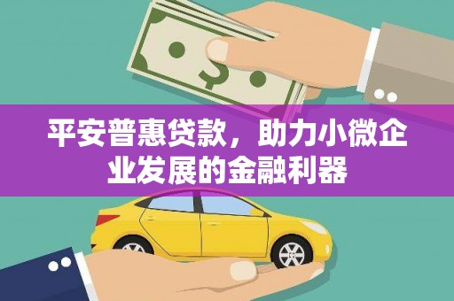 中站平安普惠贷款，助力小微企业发展的金融利器