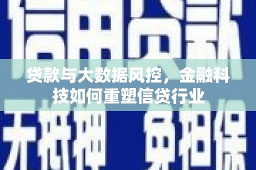 中站贷款与大数据风控，金融科技如何重塑信贷行业