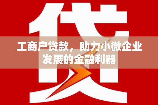 中站工商户贷款，助力小微企业发展的金融利器