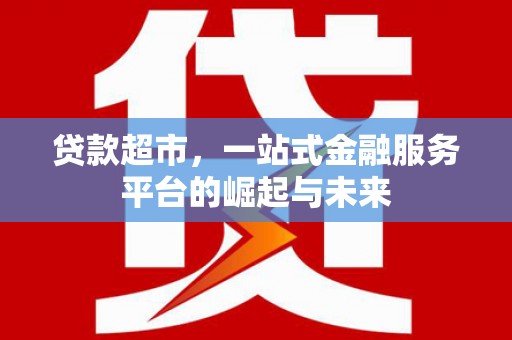 中站贷款超市，一站式金融服务平台的崛起与未来