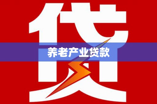 中站养老产业贷款