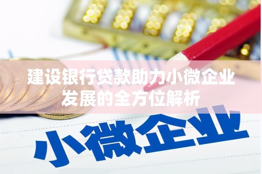 中站建设银行贷款助力小微企业发展的全方位解析