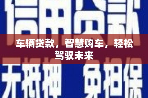 中站车辆贷款，智慧购车，轻松驾驭未来
