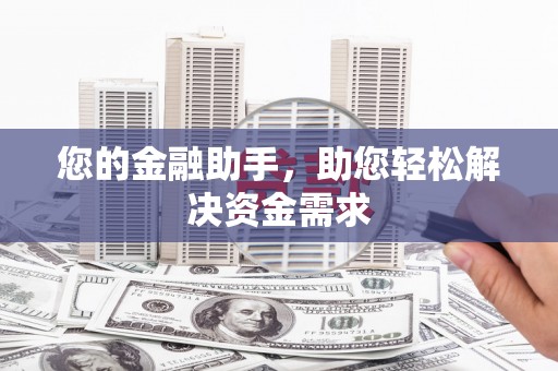 中站您的金融助手，助您轻松解决资金需求